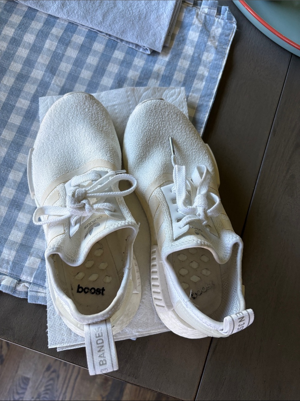 adidas women’s White Athletic Sneakers with Boost Insole